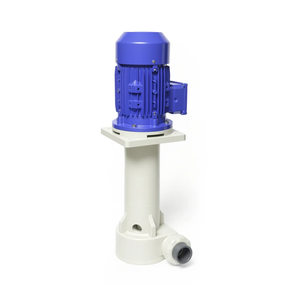 HUP Series Vertical Pump with dry-running safe and seal-less design for chemical transfer.